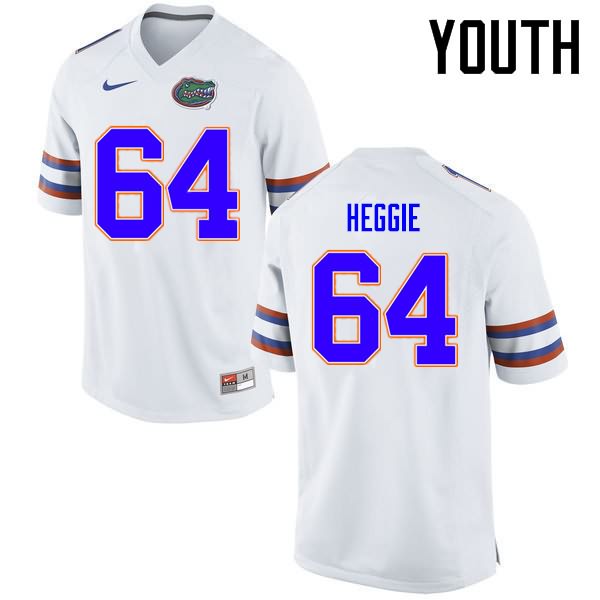 Youth NCAA Florida Gators Tyler Jordan #64 Stitched Authentic Nike White College Football Jersey WLT1665CS